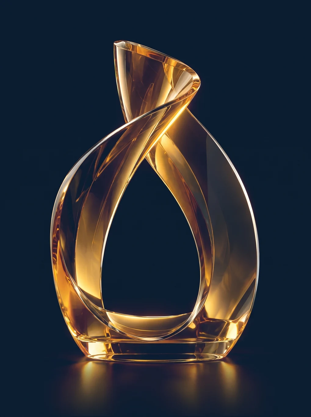 Folded gold-glass arc